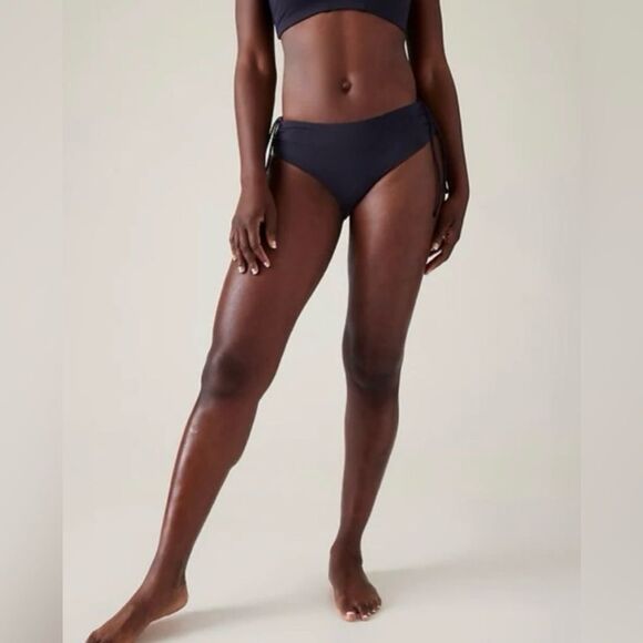 NWT Athleta Cinch Full Bottom Bikini Bottoms in Navy Blue SZ XL - Picture 1 of 5